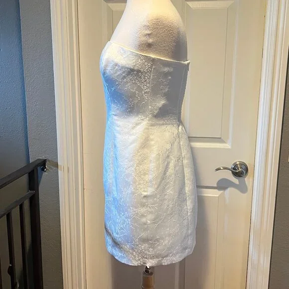 REFORMATION Gabby Floral Jacquard Minidress (new w/ flaw) Sz. 8 - Picture 5 of 9